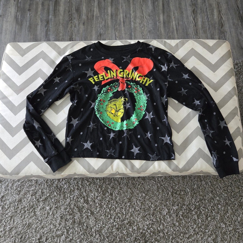 Long sleeve grinch top juniors/women's size xs